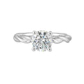 14Kt White Semi Mount 1/20Ctw For 1 1/2Ctw Round Center
