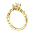 14Kt Yellow Semi Mount 1/3Ctw For 1Ctw Round Center