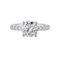 14Kt White Semi Mount 3/8Ctw For 2Ct Round Center