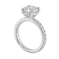 14Kt White Semi Mount 3/8Ctw For 2Ct Round Center
