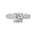 14Kt White Semi Mount 7/8Ctw For 2Ct Round Center
