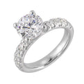 14Kt White Semi Mount 7/8Ctw For 2Ct Round Center