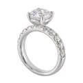 14Kt White Semi Mount 7/8Ctw For 2Ct Round Center