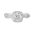 14Kt White Semi Mount 1/3Ctw For 1Ct Round Center