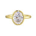 14Kt Yellow Semi Mount For 2 1/2Ct Oval Center