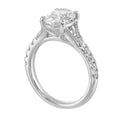 14Kt White Semi Mount 1/3Ctw For 2Ct Oval Center