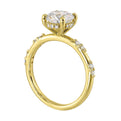 14Kt Yellow Semi Mount 1/6Ctw For 1 1/2Ct Round Center