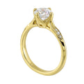 14Kt Yellow Semi Mount 1/20Ctw For 1Ct Round Center