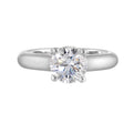 14Kt White Semi Mount 1/20Ctw For 1 1/2Ct Round Center