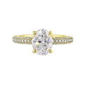 14Kt White Semi Mount 3/8Ctw For 2Ct Oval Center