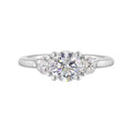 14Kt White Semi Mount 1/2Ctw For 1Ct Round Center