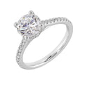 14Kt White Semi Mount 1/5Ctw For 1 1/2Ct Round Center