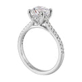 14Kt White Semi Mount 1/5Ctw For 1 1/2Ct Round Center