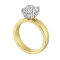 14Kt White Yellow Semi Mount 1/10Ctw For 2Ct Round Center