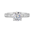 14Kt White Semi Mount 3/8Ctw For 1 1/2Ct Round Center