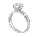 14Kt White Semi Mount 3/8Ctw For 1 1/2Ct Round Center