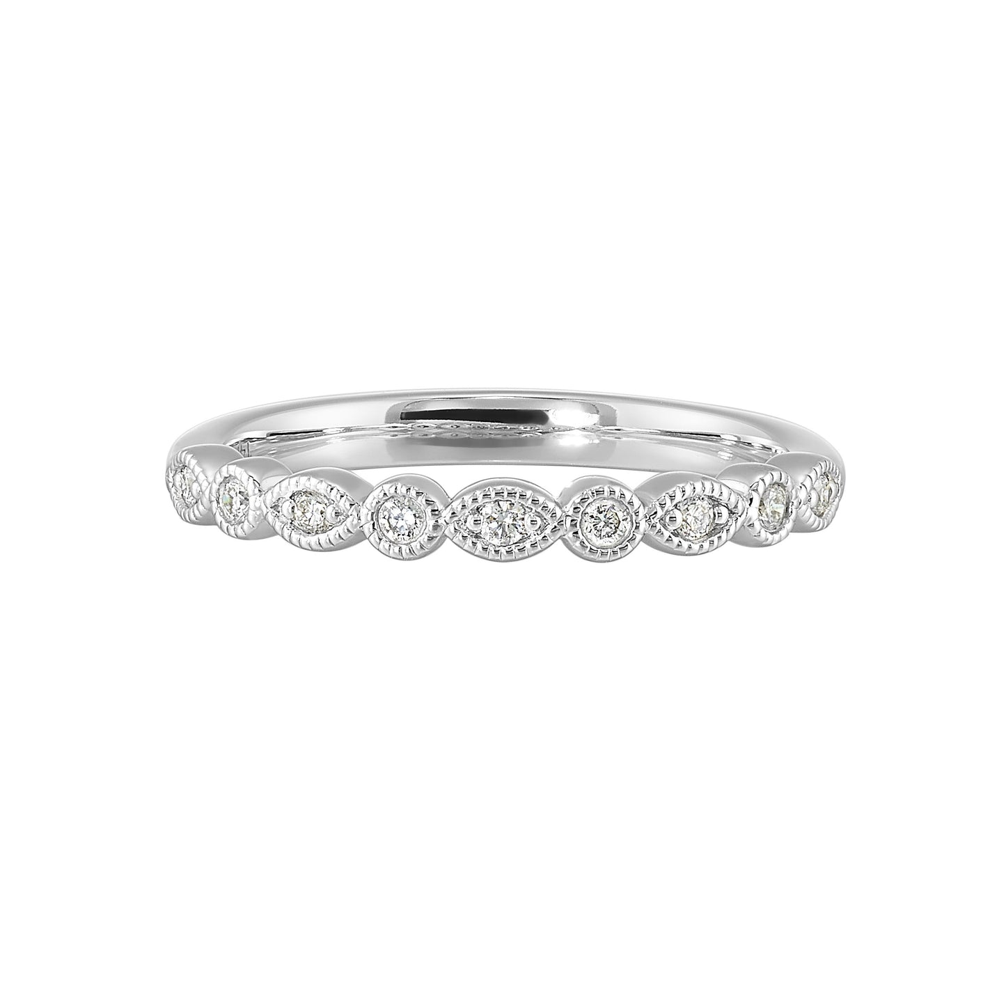 14Kt White Gold Diamond 1/10Ctw Ring