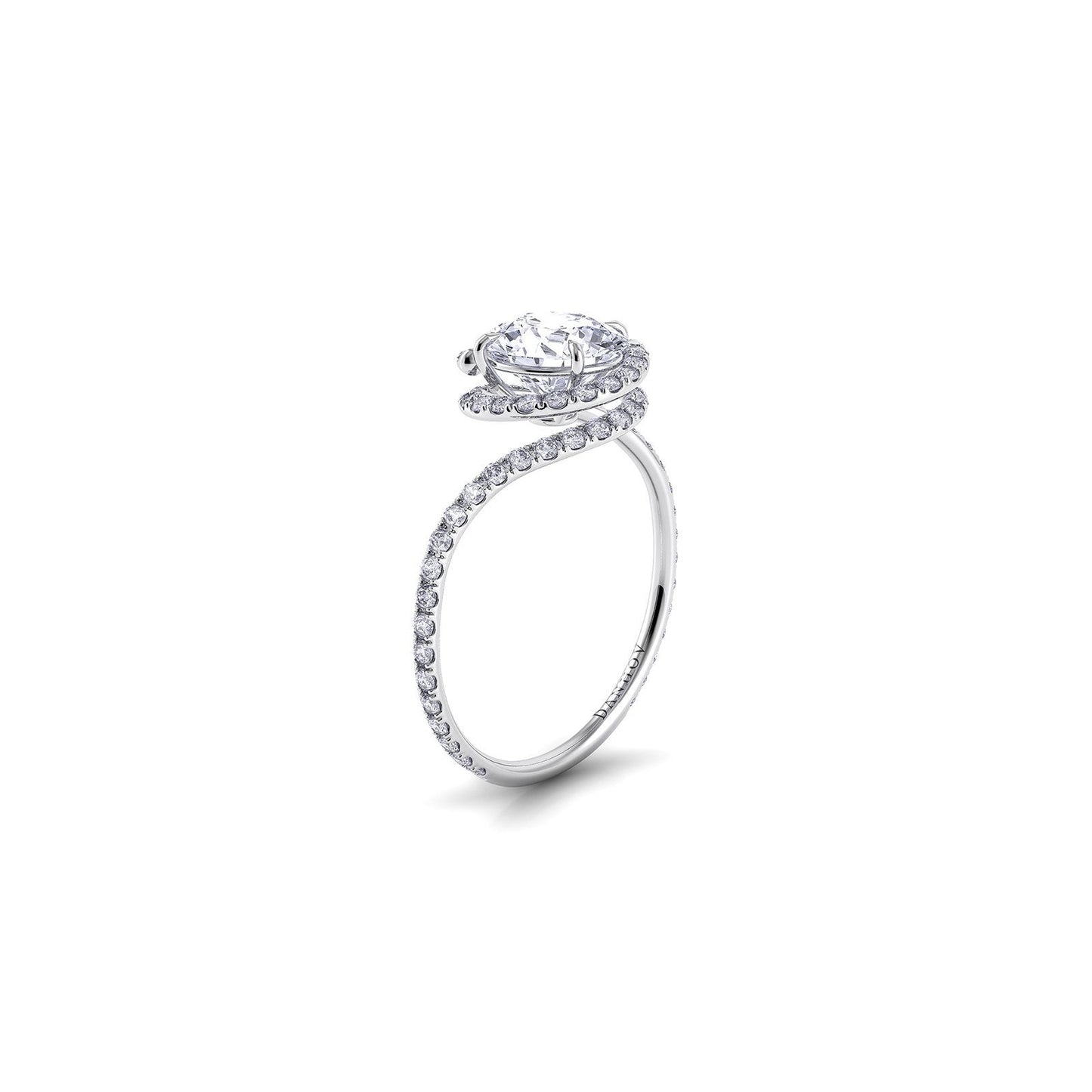 Danhov Abbraccio Swirl Award Winning Engagement Ring