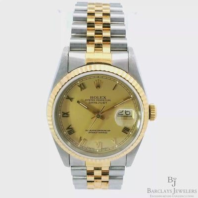 Rolex 36mm Datejust 2-tone 16233