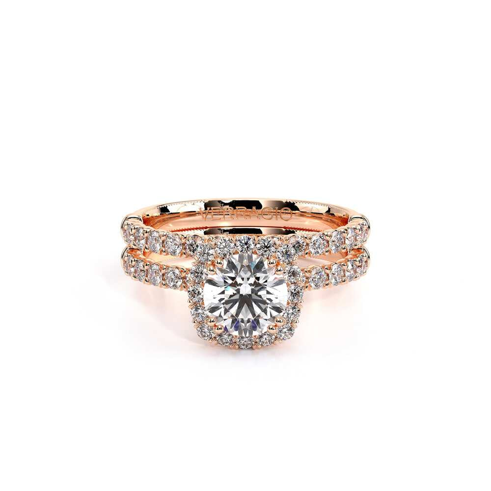 Renaissance-954CU18-14K Rose Gold Cushion
