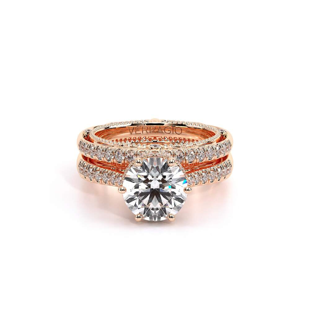 Venetian-5052r-18k Rose Gold Round