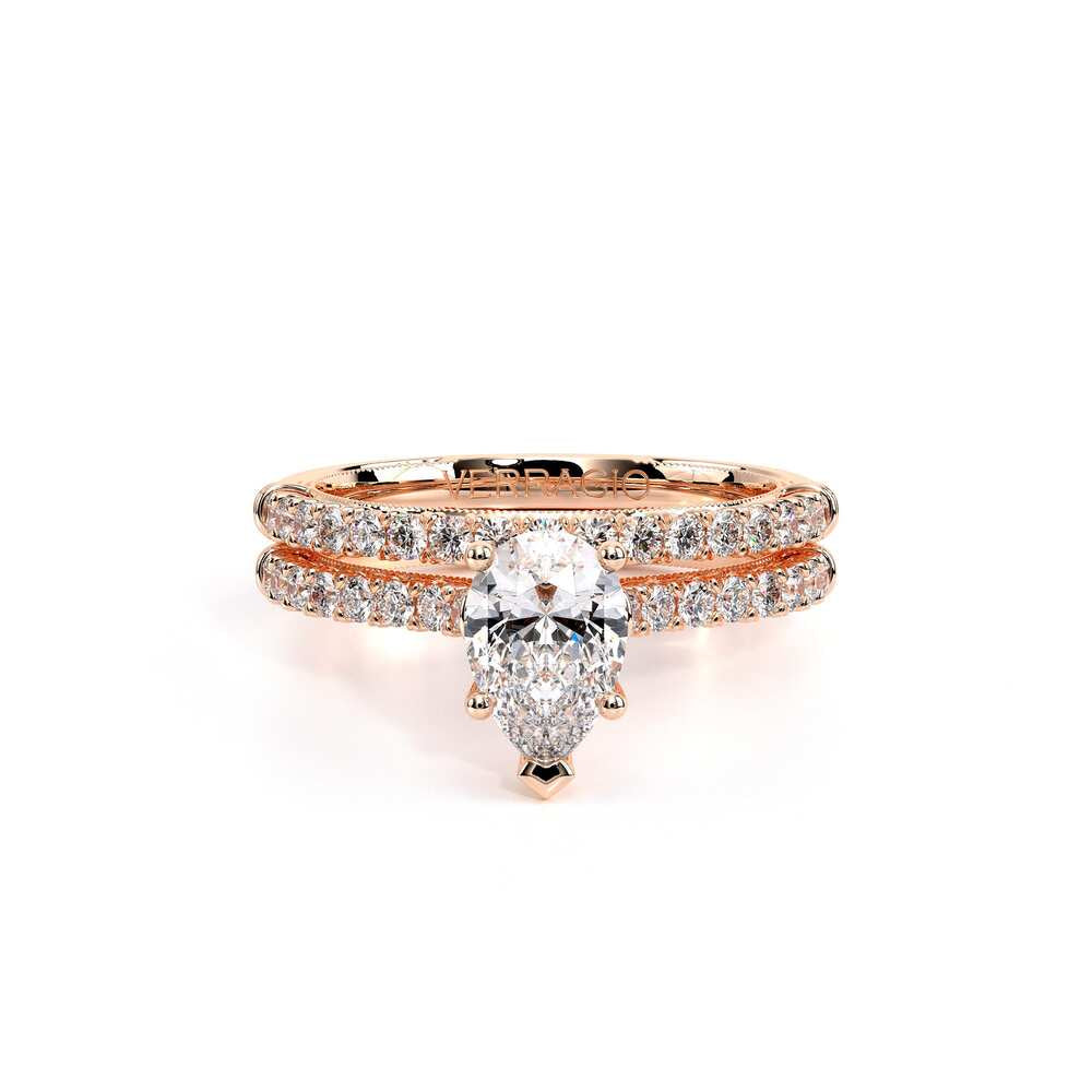 Renaissance-955PEAR17-14K Rose Gold Pear