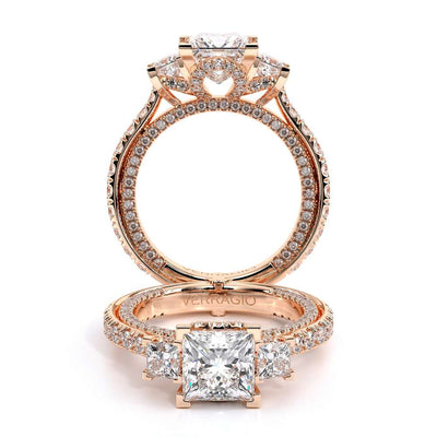 Verragio Three-Stone Princess Engagement Ring
