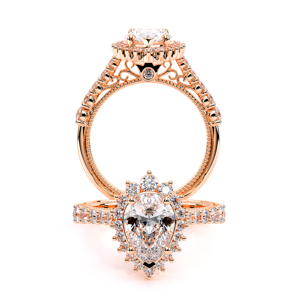 Verragio Halo Pear Engagement Ring