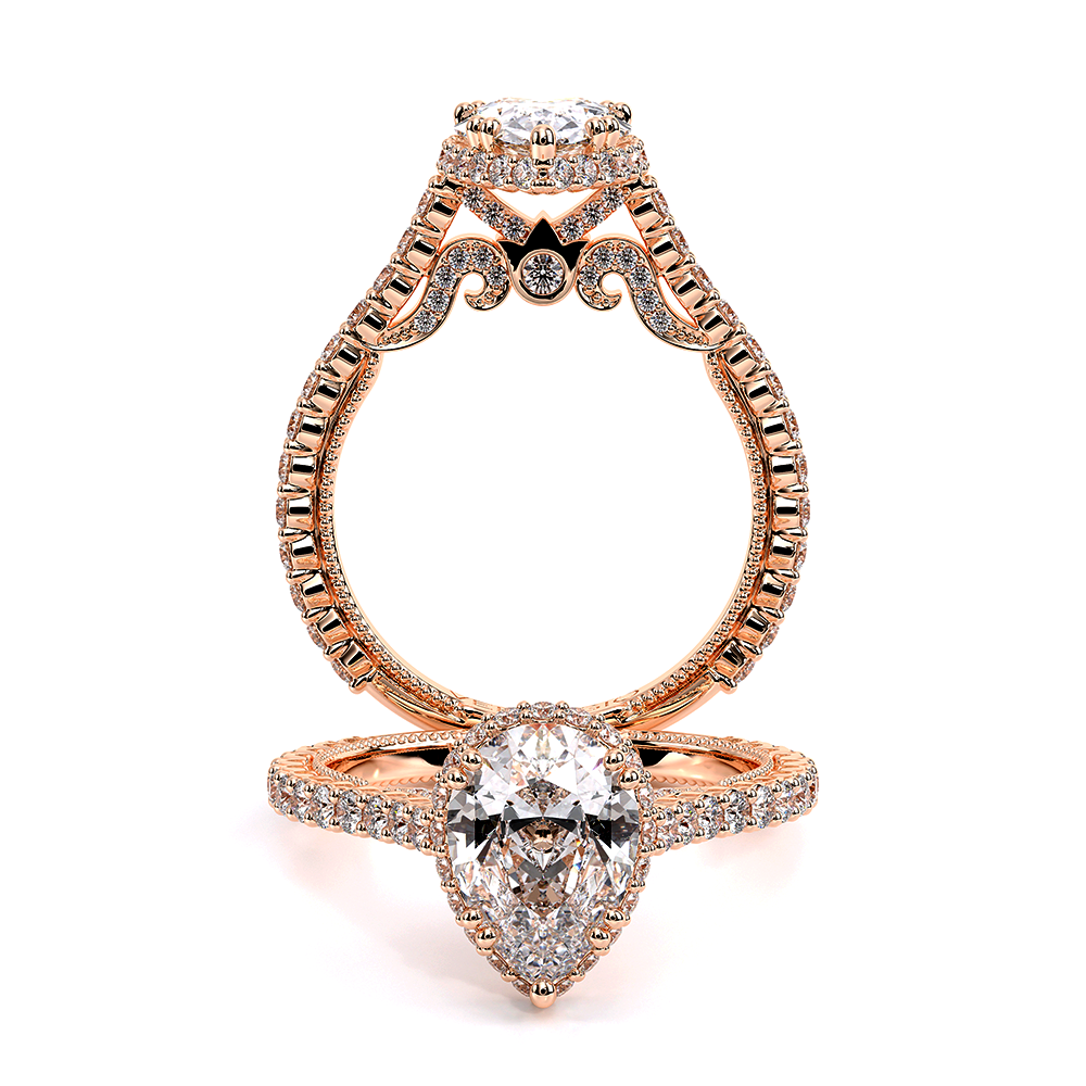 Verragio Halo Pear Engagement Ring