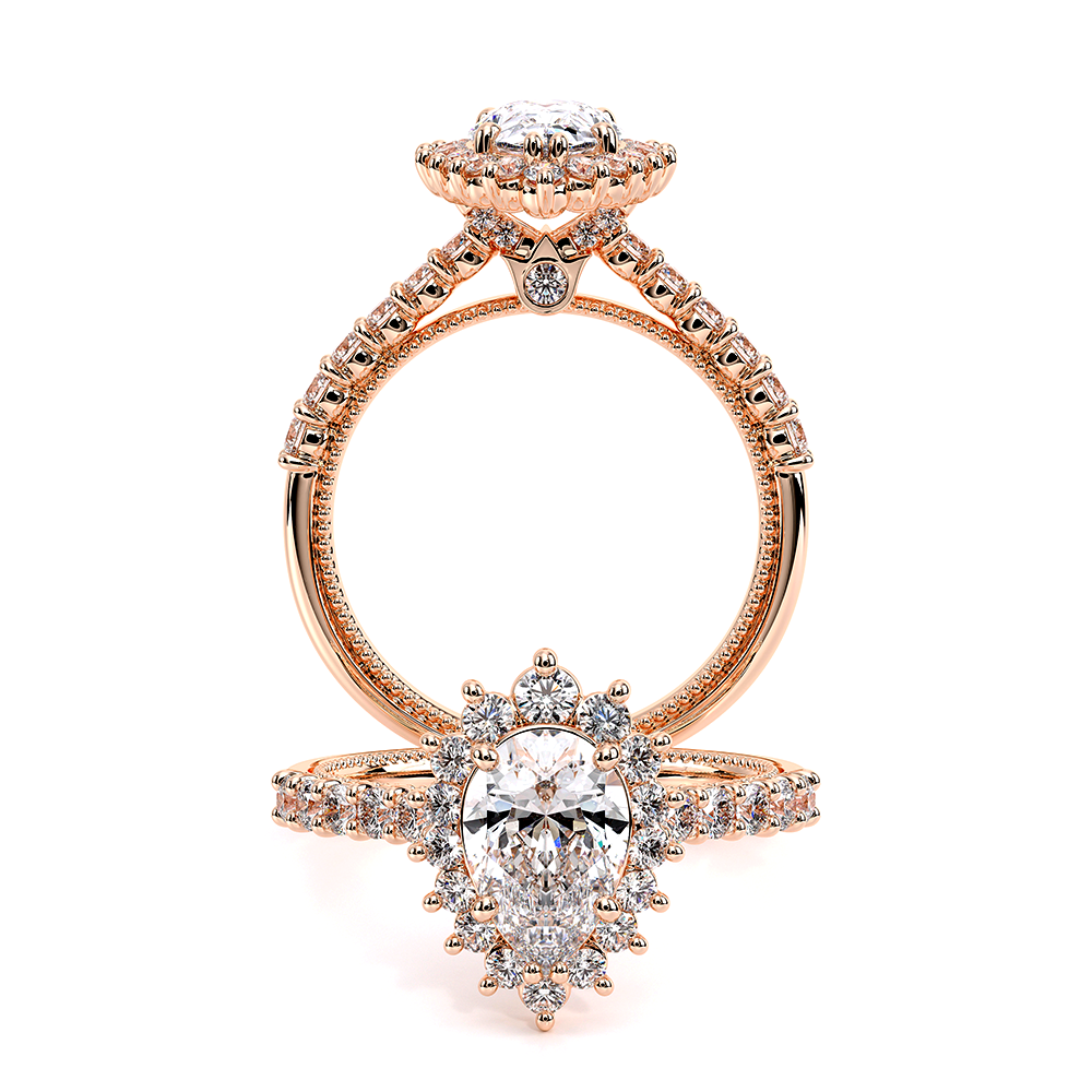 Verragio Halo Pear Engagement Ring