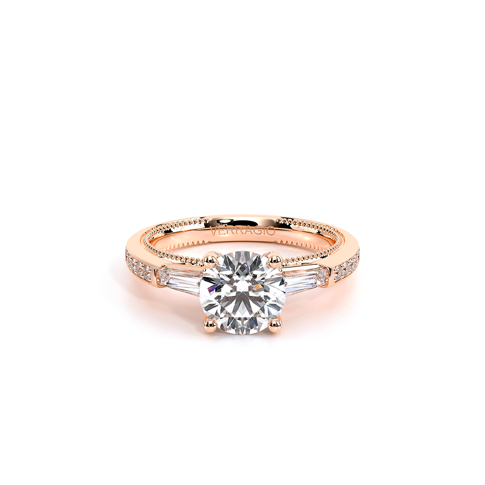 Verragio Three-Stone Round Engagement Ring