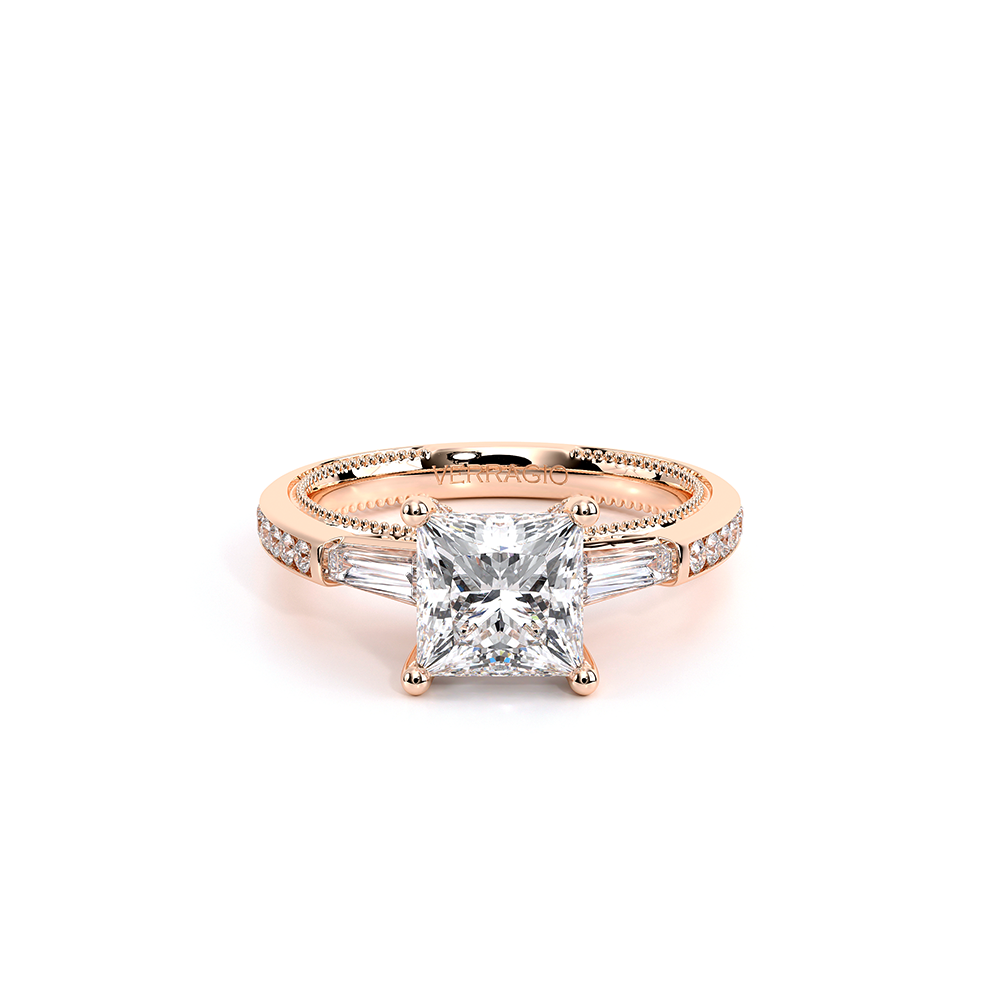 Verragio Three-Stone Princess Engagement Ring