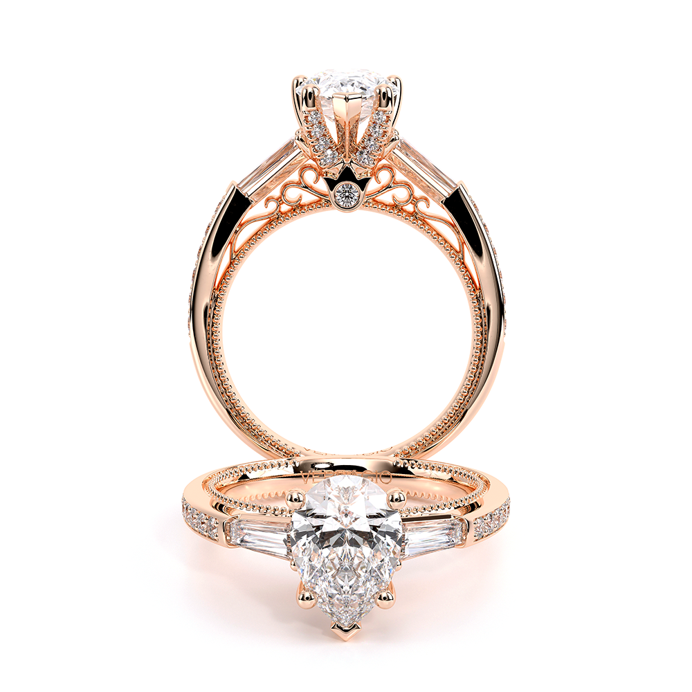 Verragio Three-Stone Pear Engagement Ring