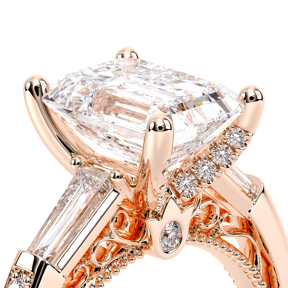 Verragio Three-Stone Emerald Engagement Ring