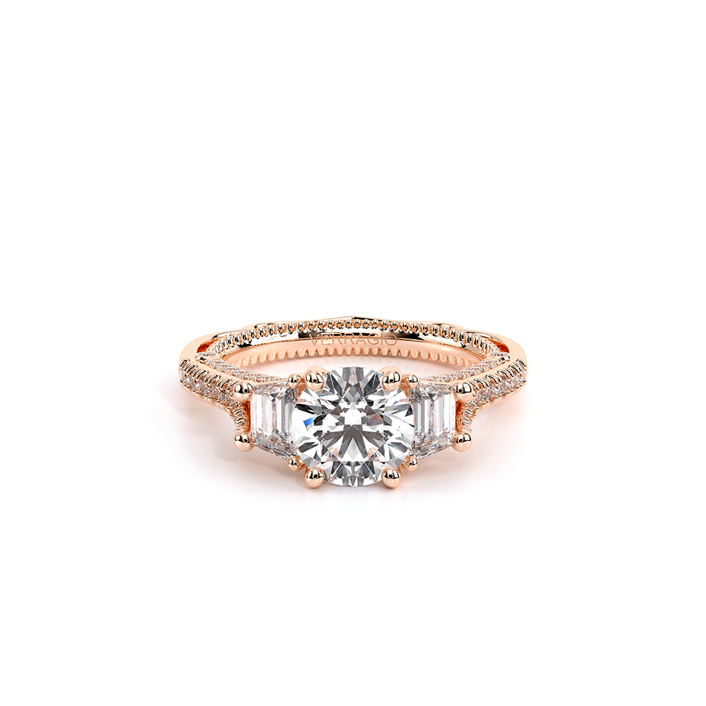 Verragio Three-Stone Round Engagement Ring
