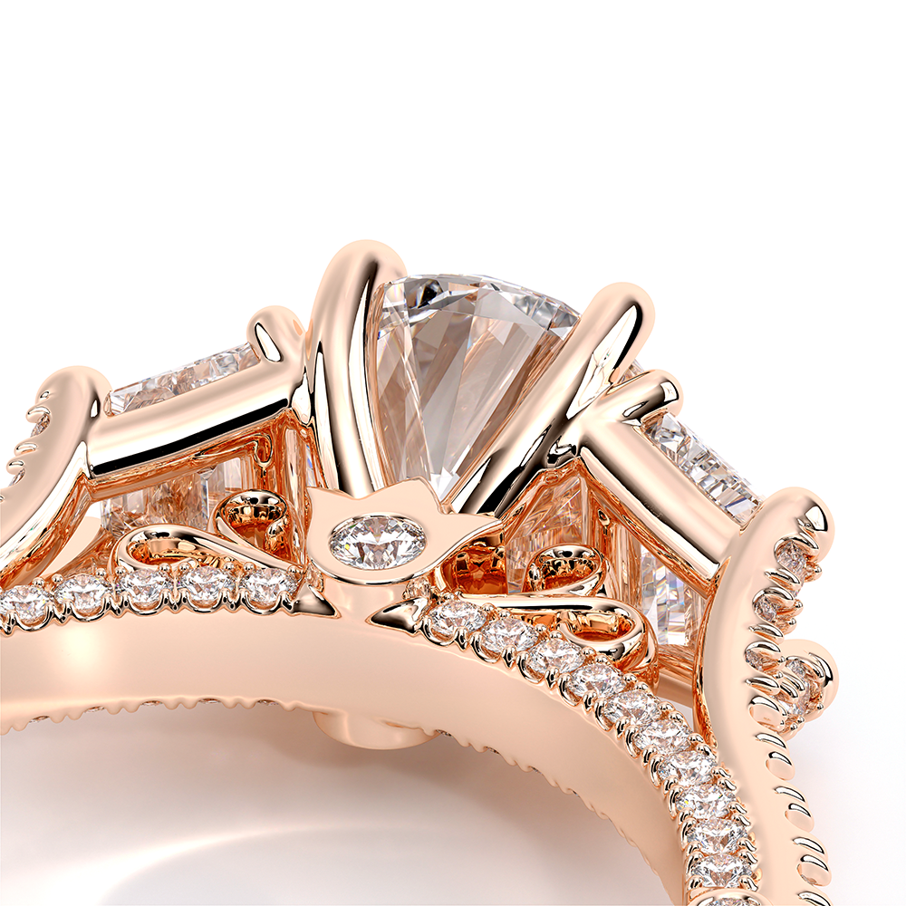 Verragio Three-Stone Round Engagement Ring