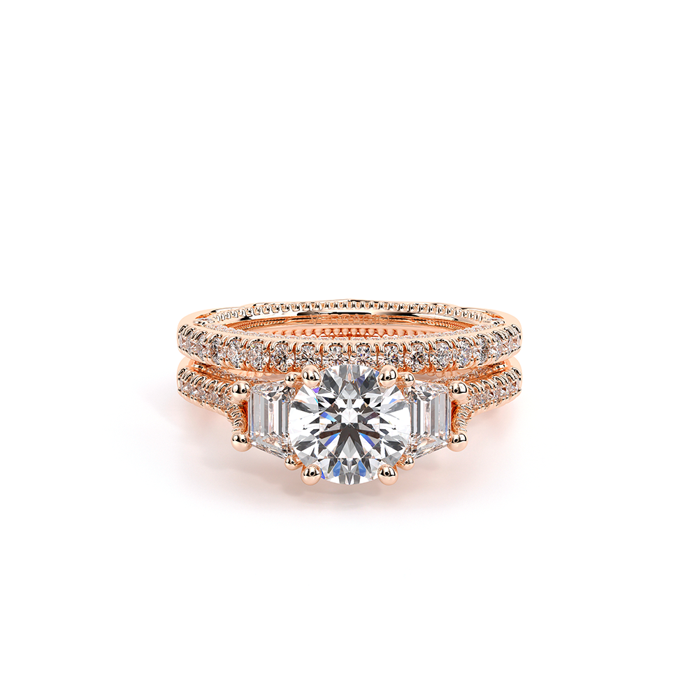 Verragio Three-Stone Round Engagement Ring
