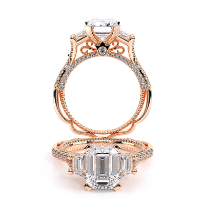 Verragio Three-Stone Emerald Engagement Ring