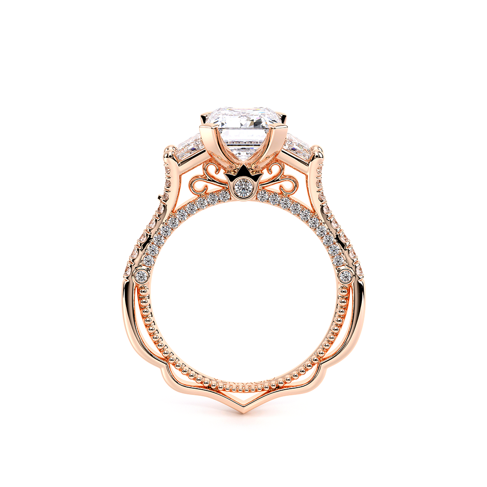 Verragio Three-Stone Emerald Engagement Ring