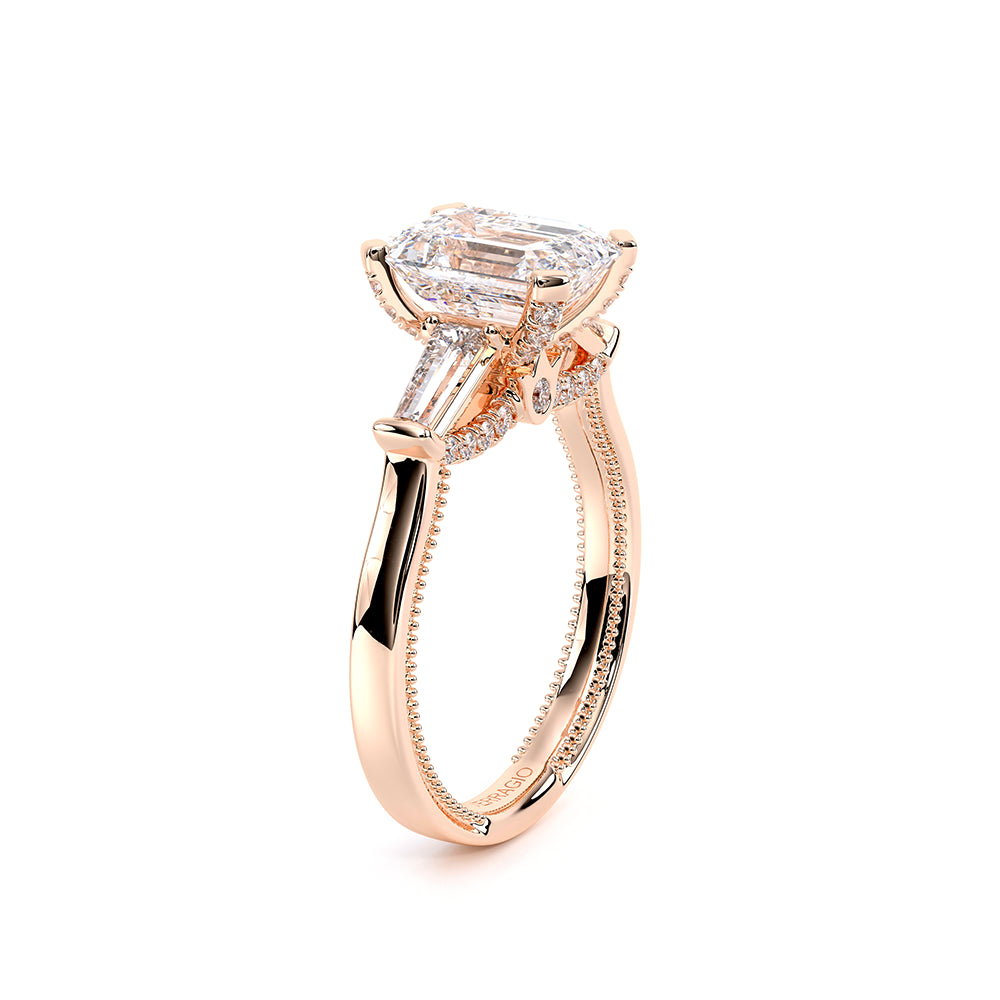Renaissance-991EM-S-18K Rose Gold Emerald