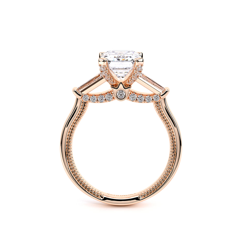 Renaissance-991EM-S-18K Rose Gold Emerald