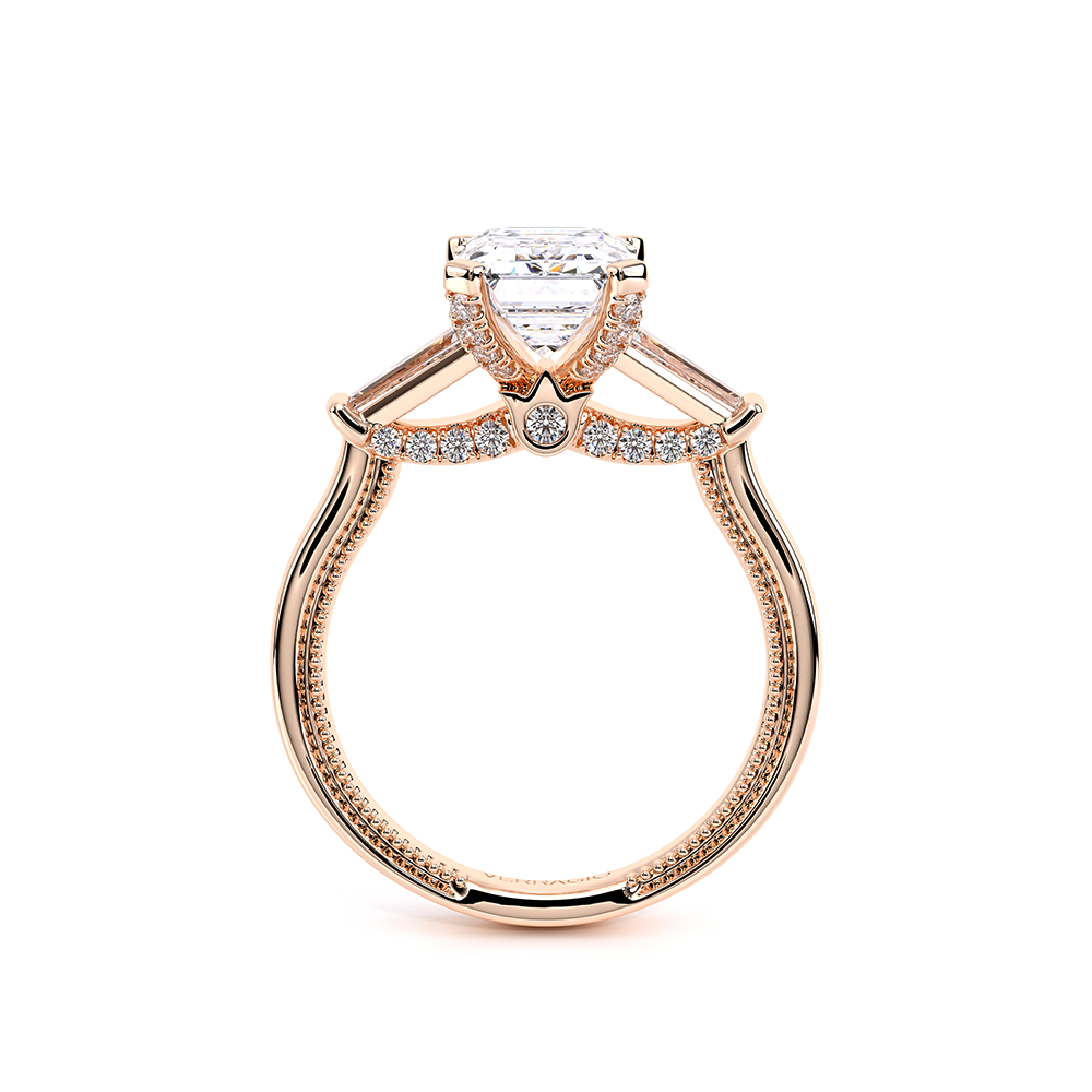 Verragio Three-Stone Emerald Engagement Ring