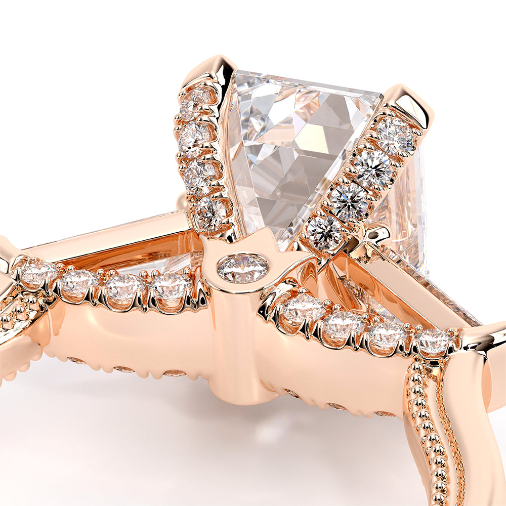 Renaissance-991EM-S-18K Rose Gold Emerald