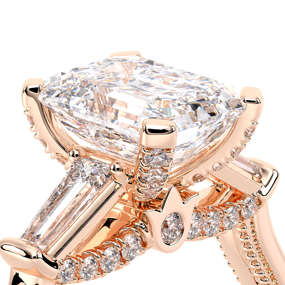 Verragio Three-Stone Emerald Engagement Ring