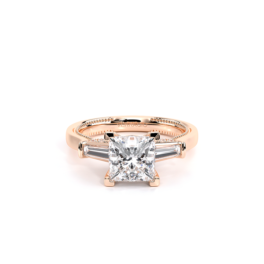 Verragio Three-Stone Princess Engagement Ring