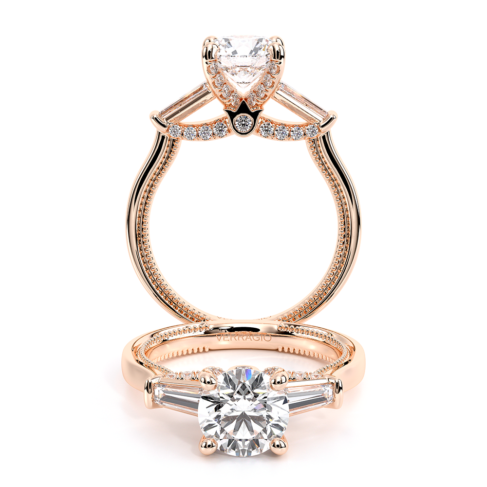 Verragio Three-Stone Round Engagement Ring