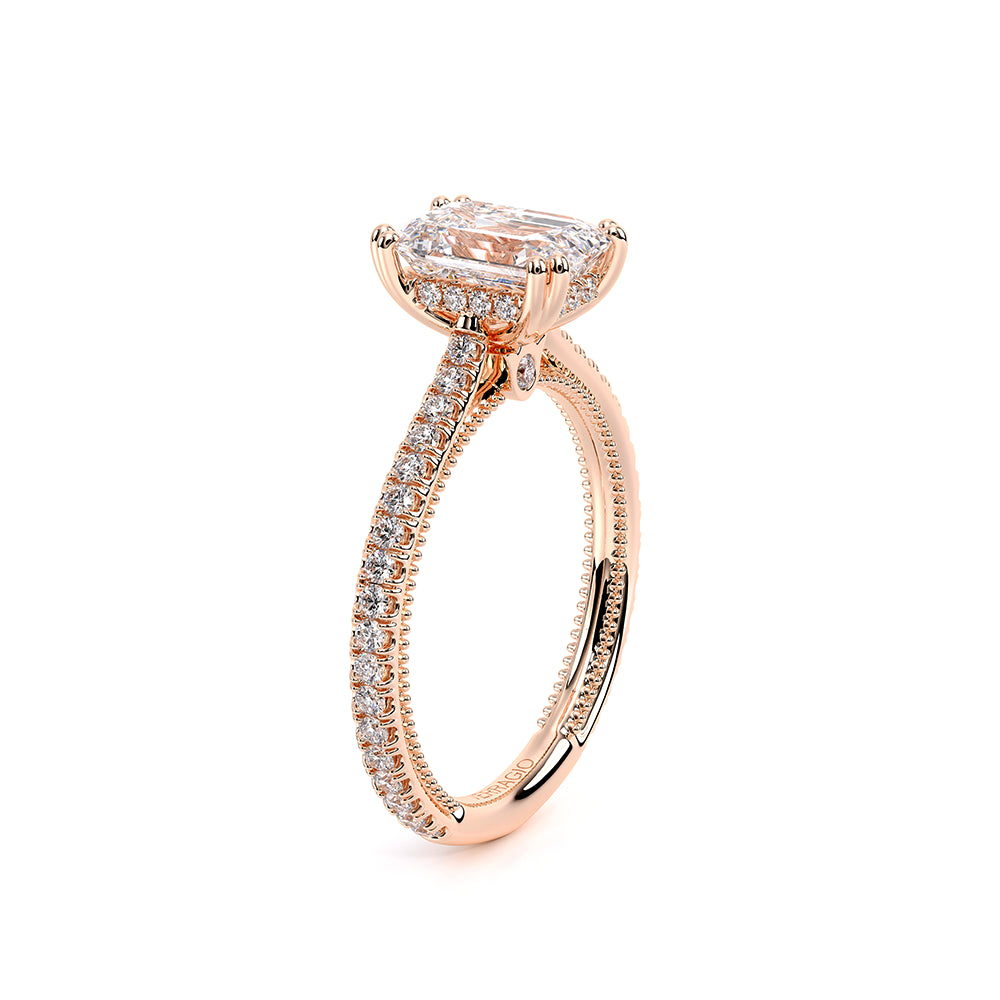 Renaissance-992EM13-18K Rose Gold Emerald