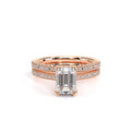 Renaissance-992EM13-18K Rose Gold Emerald