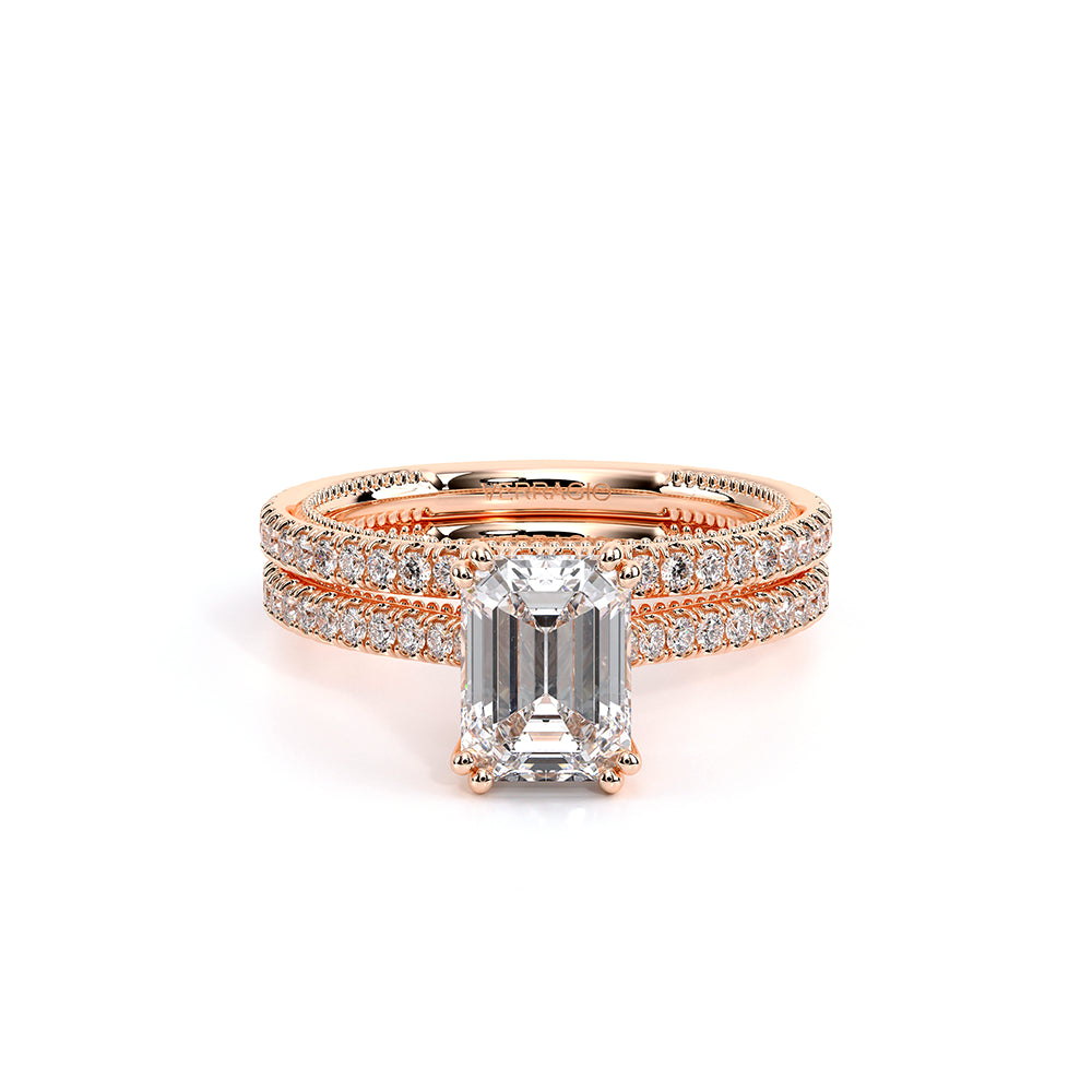 Renaissance-992EM13-14K Rose Gold Emerald
