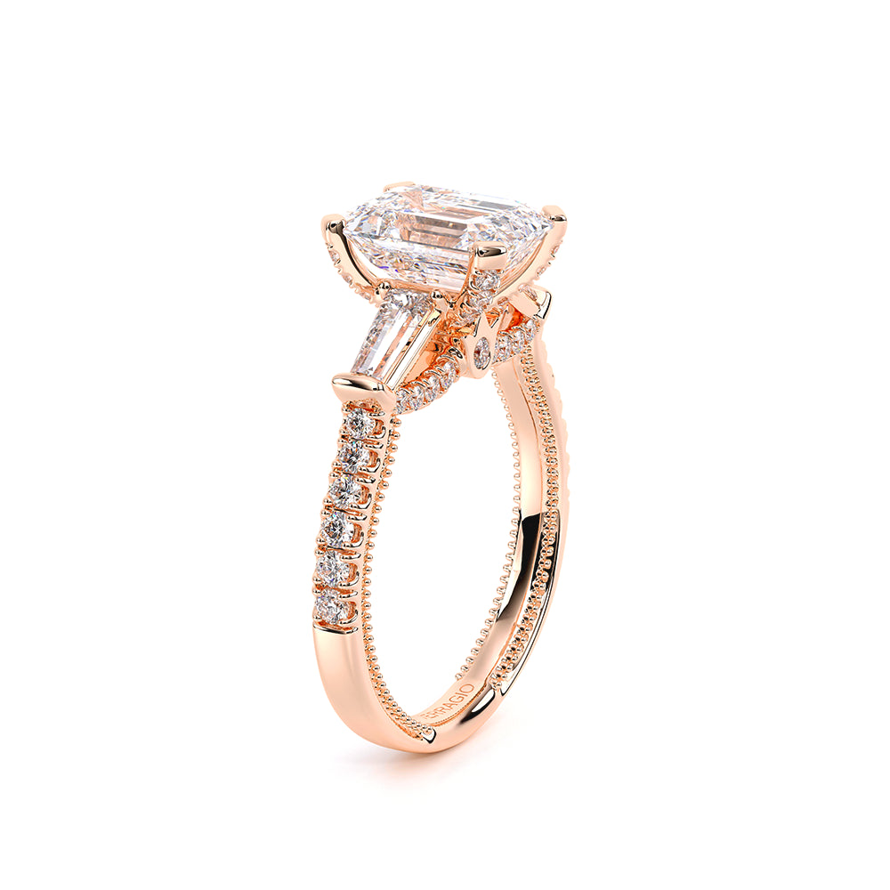 Renaissance-991EM15-14K Rose Gold Emerald